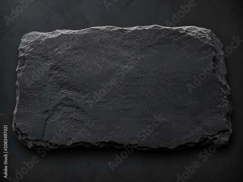 Black Natural Slate Stone Texture Background with Copy Space