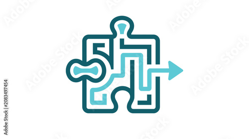 Photos Puzzle piece fitting into place smoothly.