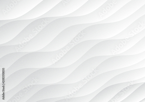 Modern White and Gray Abstract Wavy Background with Subtle Grain Texture