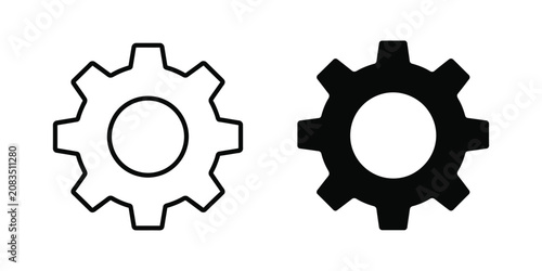 Tableau sur toile Industrial gear cogwheel set representing settings or mechanical configuration i