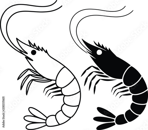 Canvas Print Two cartoon crabs facing each other on the sand