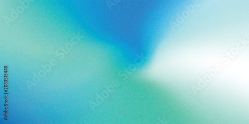 Cuadro en lienzo Amazing Blue Green Blur Gradient With Grainy Noise Texture