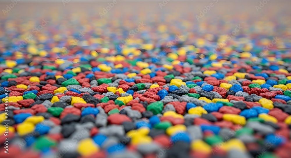 Fototapeta premium Colorful Small Pebbles Background Texture Close Up.