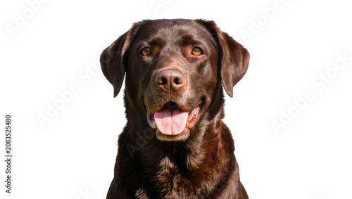 Photos Chocolate Labrador Retriever dog head portrait