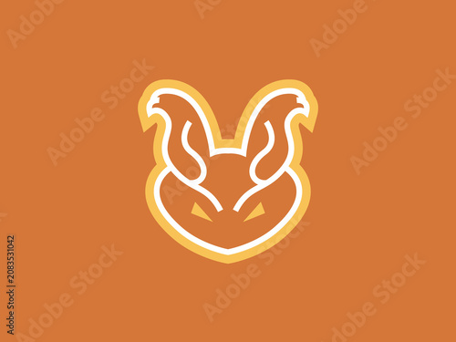 Rabbit and bird logo design