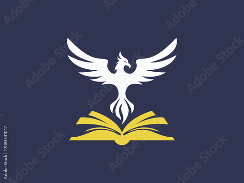 Phoenix book logo design