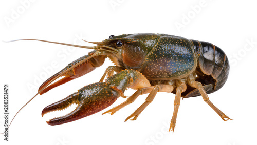 Εκτύπωση καμβά Live crayfish with large claws and antennae