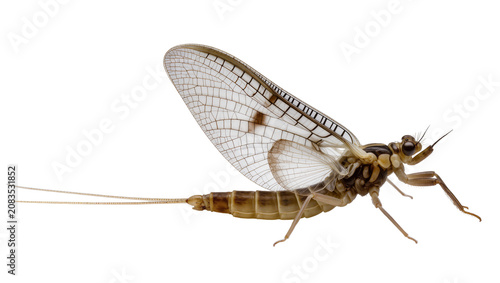 Fényképezés Mayfly insect with wings and long tail