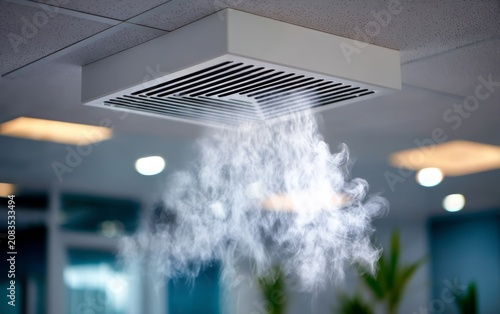 Dramatic Airflow Concept in Clean Room with Visible Smoke Patterns