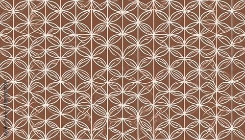 Elegant geometric pattern with interlocking circles on a textured background.