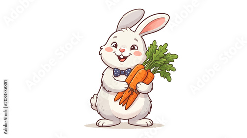 easter bunny with a carrot