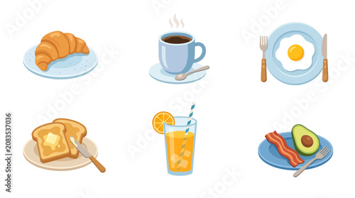 food and drink icons set