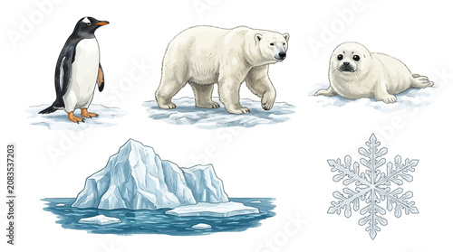 polar bear in the snow