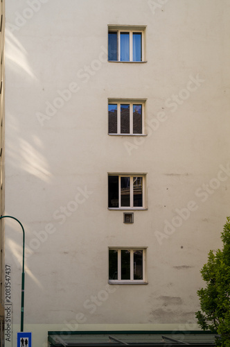 Four windows in a line.