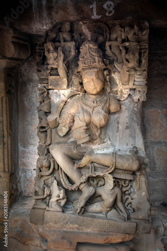 bas relief on the wall of the temple