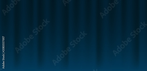 Dark blue abstract curtain background with soft fabric folds