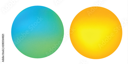 Set color circle gradient noise gradation. Abstract colorful watercolor blur mesh on isolated transparent background.