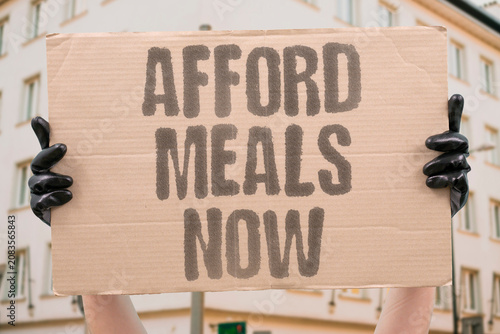 Canvas Print "Afford meals now" Everyone should be able to eat