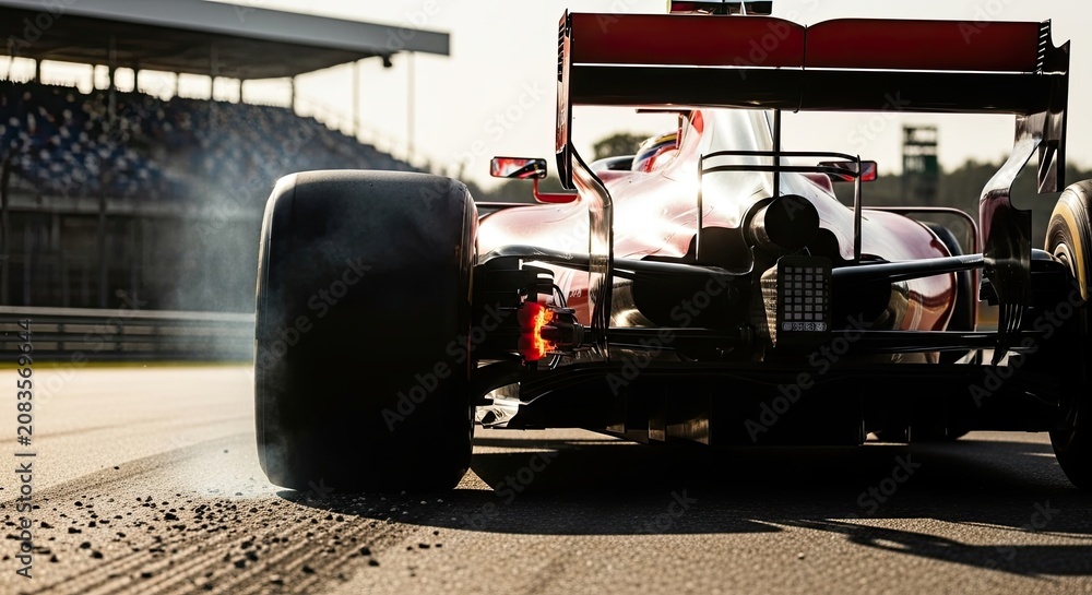Obraz premium Racing Car Speed Track Action Shot.