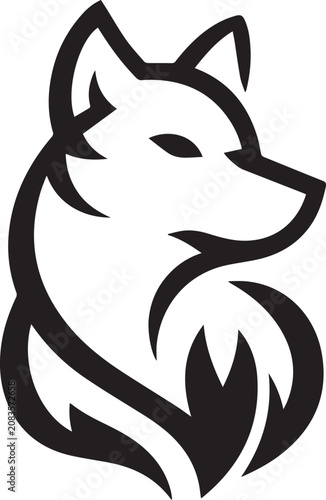 vector illustration of a wolf