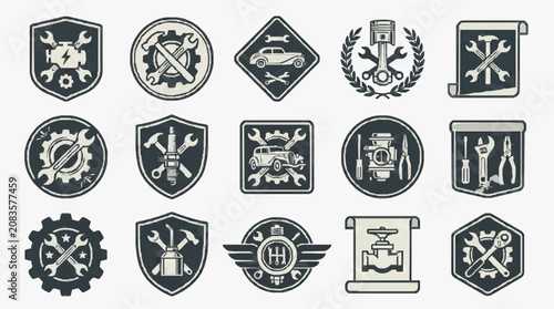 Professional Industrial Emblem Collection.