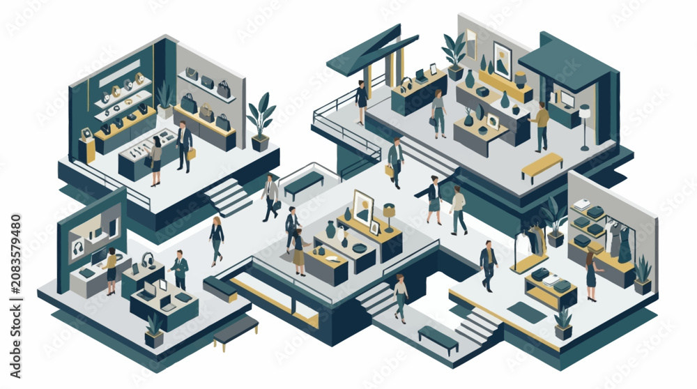 Fototapeta premium Modern office building interior design.