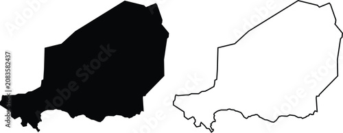 Canvastavla map of niger set bundle