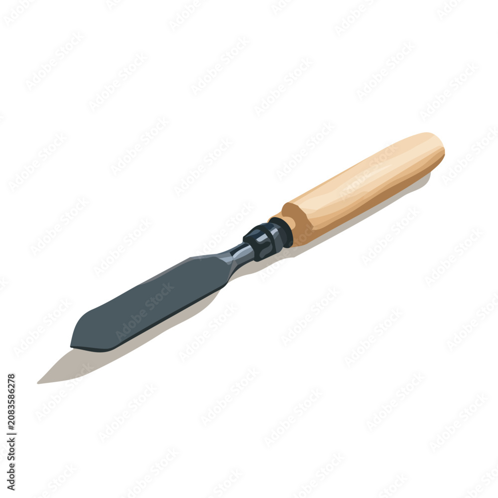 Obraz premium Chisel, illustrated as a clean 2D flat vector icon isolated on a white background