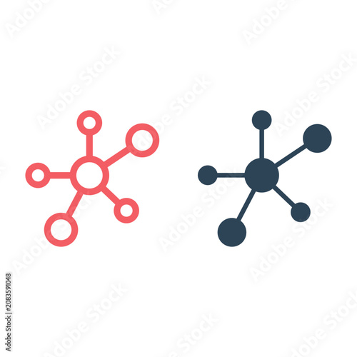 Molecule icons set template symbol vector illustration for graphic and web design