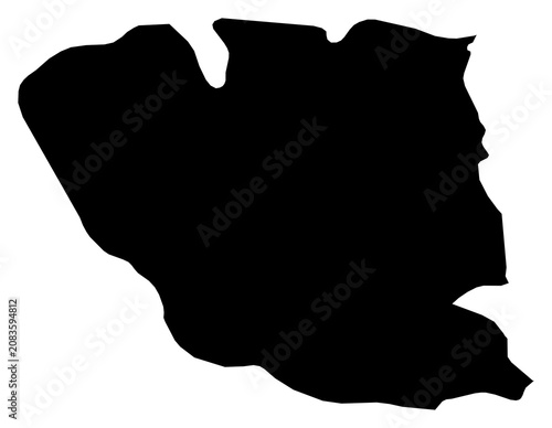 Konstfotografi A contour map of Galați. Romanian county silhouette