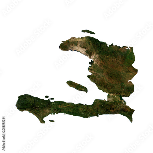 HAITI Geological Map with Hillshade Relief, High Resolution Terrain PNG