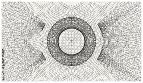 Tableau sur toile Abstract pixel art donut with bite taken
