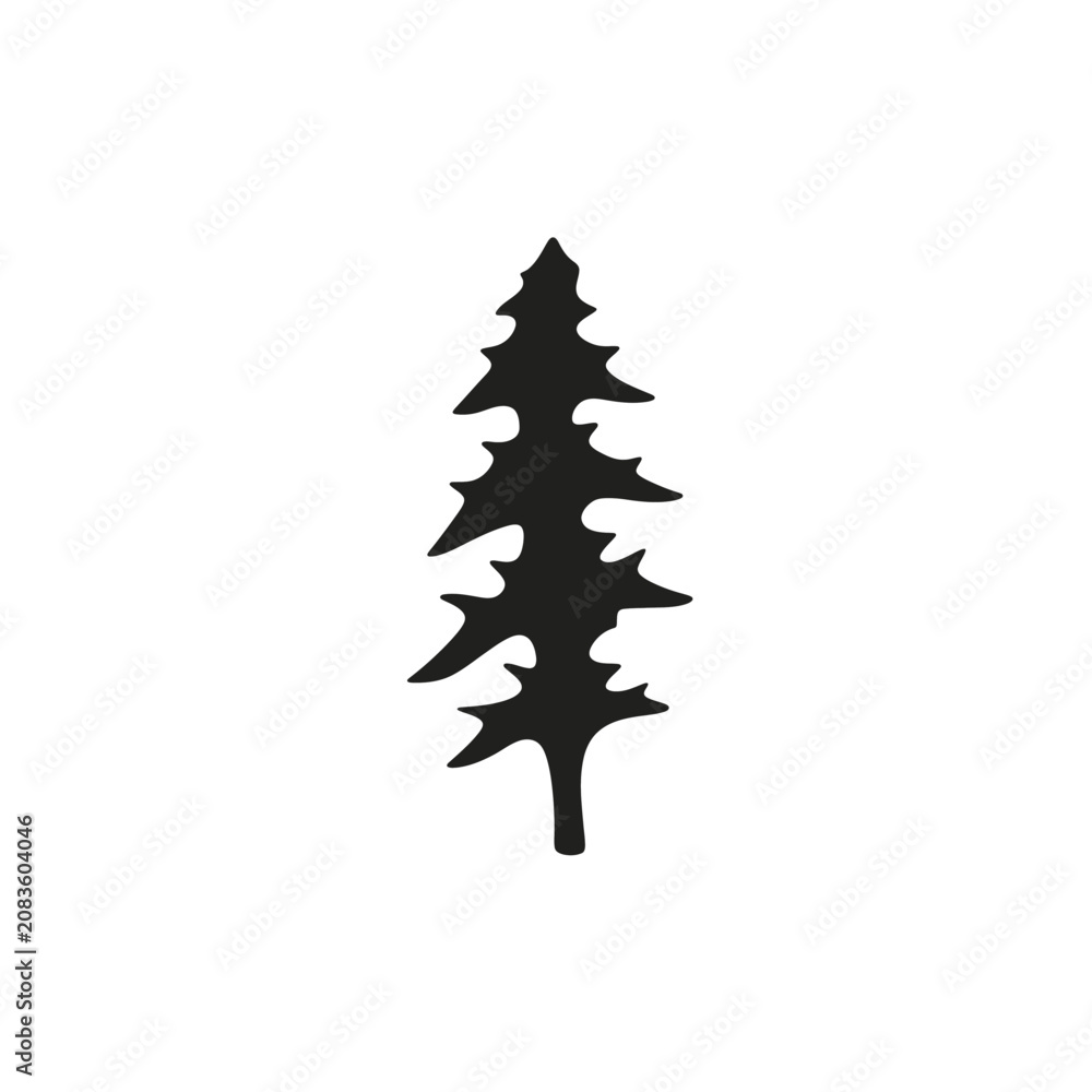 Fototapeta premium Dandelion Leaf Silhouette Stamp Graphic