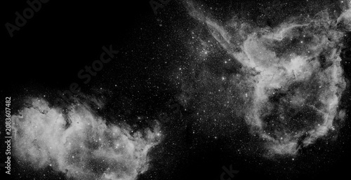 Fotografie Cosmic Nebula Formation Monochrome Universe Wallpaper