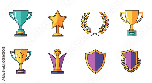 Trophy and Award Icon Set
