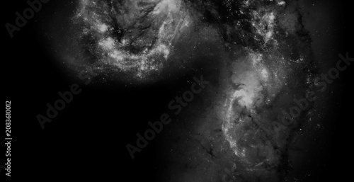 Fotografie Monochrome Space Texture Nebula Formation Astronomy Concept
