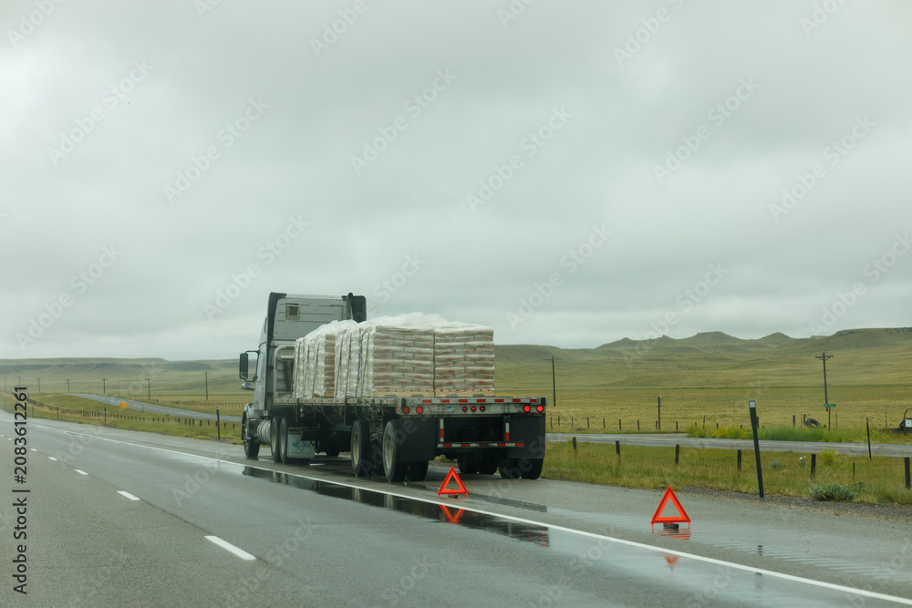 Naklejka premium truck on the road