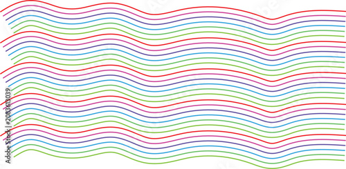 Multicolored wavy lines background, abstract colorful waves