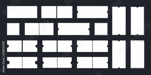ticket designs on black background white event