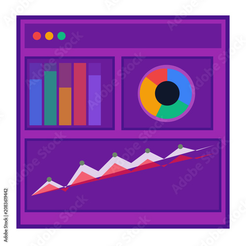 Modern Data Analytics Icon Vector Design for Business and Intelligence