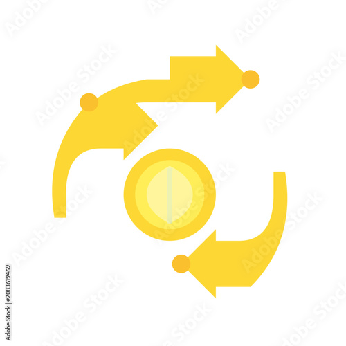 Modern Eco Recycle Icon Vector Design for Sustainable Green Environment