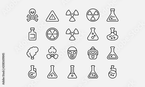 Foto Hazardous Toxic Chemicals vector icon illustration