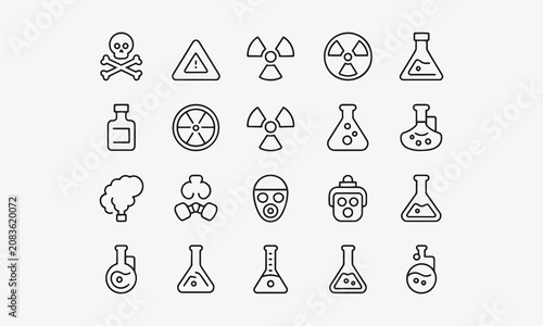 Hazardous Toxic Chemicals vector icon illustration