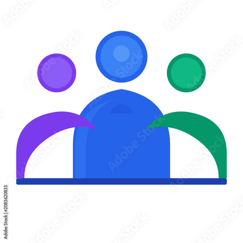 Modern Team People Icon Vector Design for Business and Collaboration
