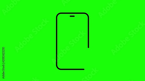 Package tracking GPS icon looping animation on green background
