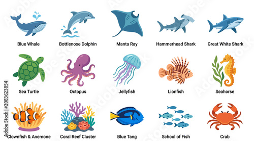 Tableau sur toile Vibrant Marine Life with Coral Reef Fish Sea Turtles and Colorful Ocean Ecosyste