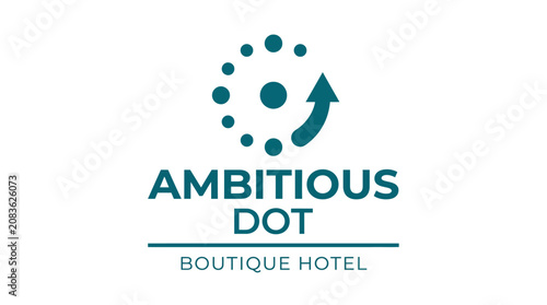 Canvastavla Abstract circular dot logo for boutique hotel brand.