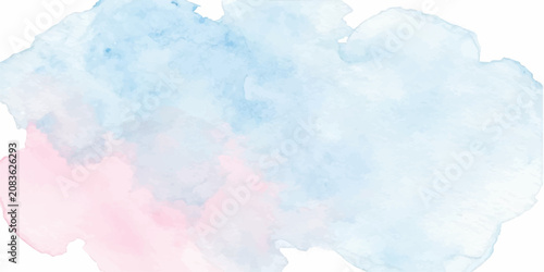 Fotografía Abstract Watercolor Sky Background with Soft White Clouds Blue Cloudscape and Su