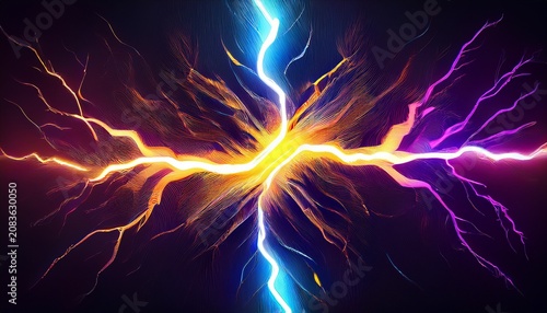 abstract lightning bolt