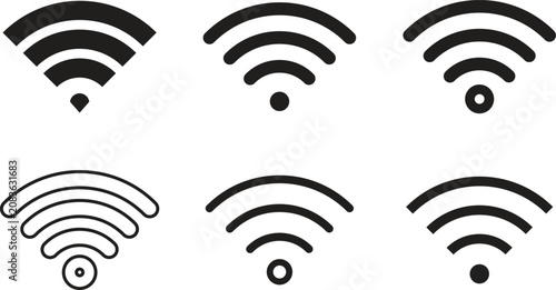 Tableau sur toile Wi-Fi icon set